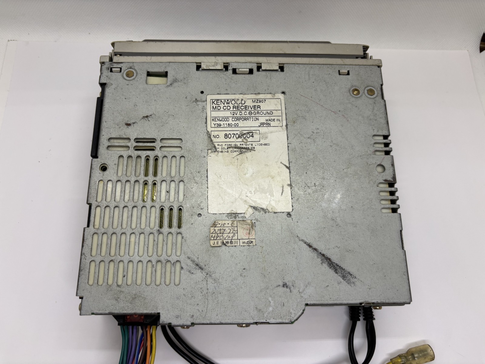 JDM KENWOOD MZ907 CD MD Player with Power Harness Dual Display Working USED Rare