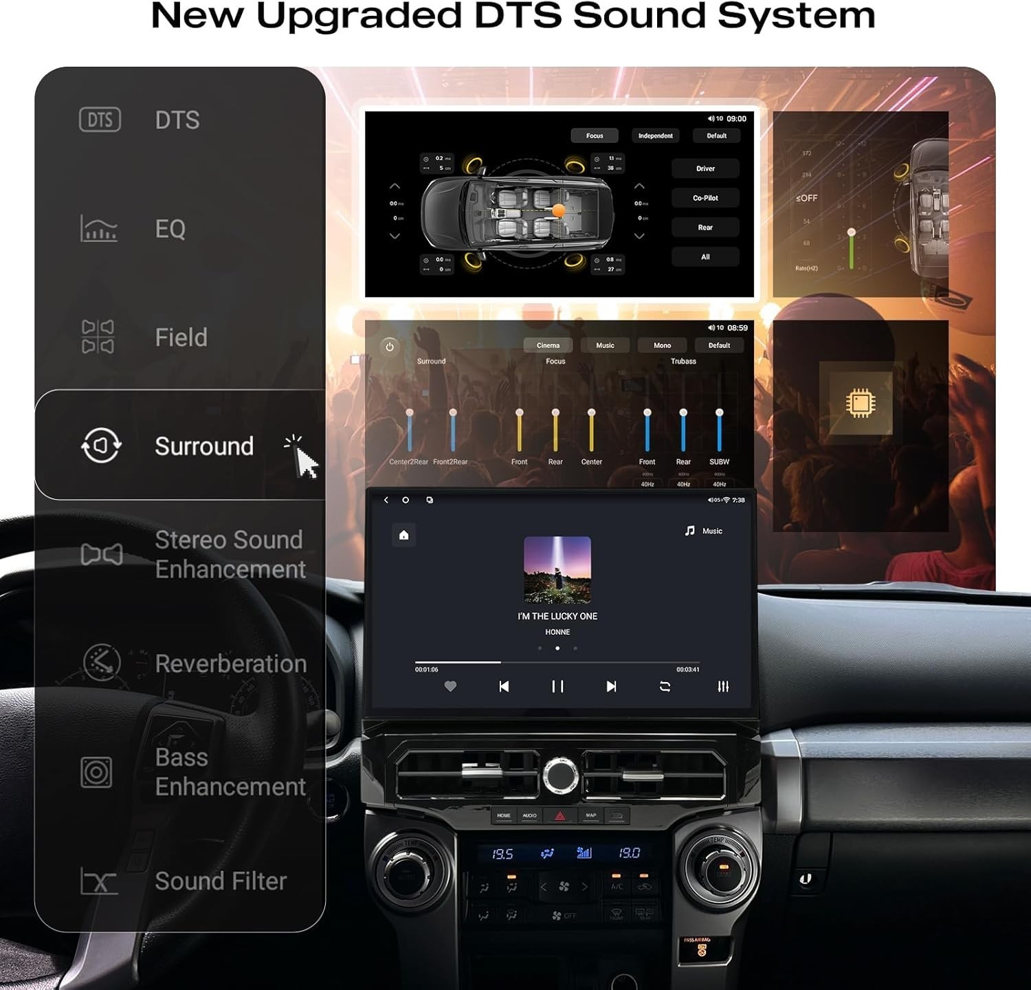 Firstnav T13 Car Stereo for Toyota 4Runner 2010-2023 CarPlay QLED 14.6″ BT 5.0