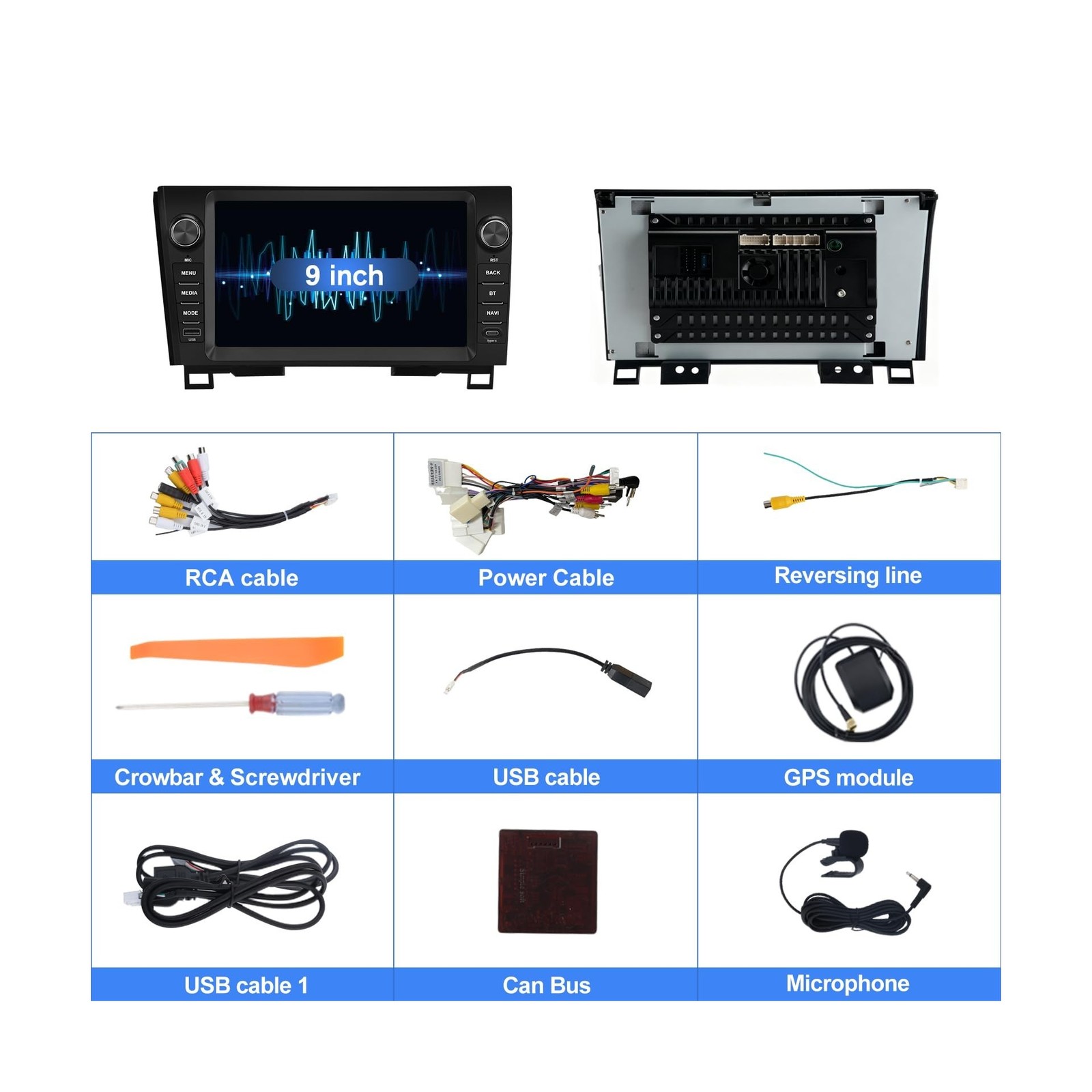 9 Inch Car Radio for Toyota Tundra 2007-2013 Sequoia 2008-2018, Android 13 To…
