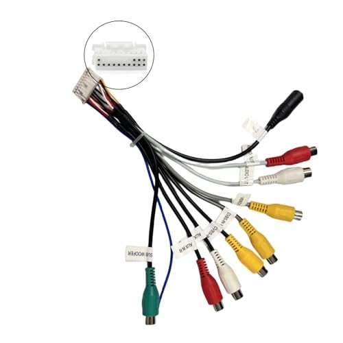 for RCA Harness for Car Stereo Support Subwoofer with Video Put in-Out,for RCA
