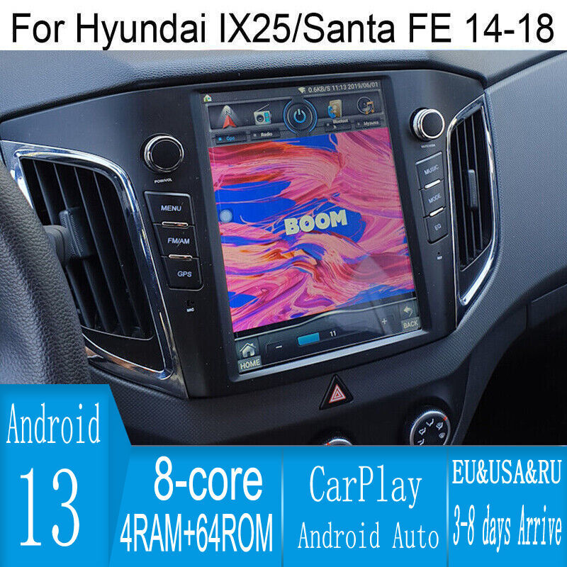 10.4″ Android Navigation Car Gps Stereo For Hyundai Ix25/santa Fe 2014~2018