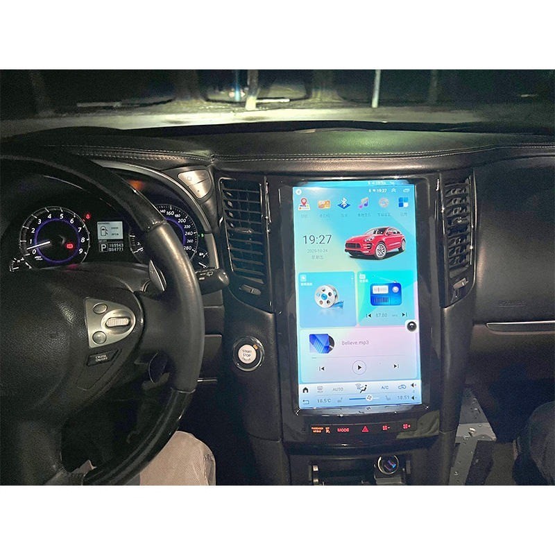 USED Car Radio CarPlay GPS 128G For Infiniti FX25/35/37/50 2007-13 QX70 2013-19