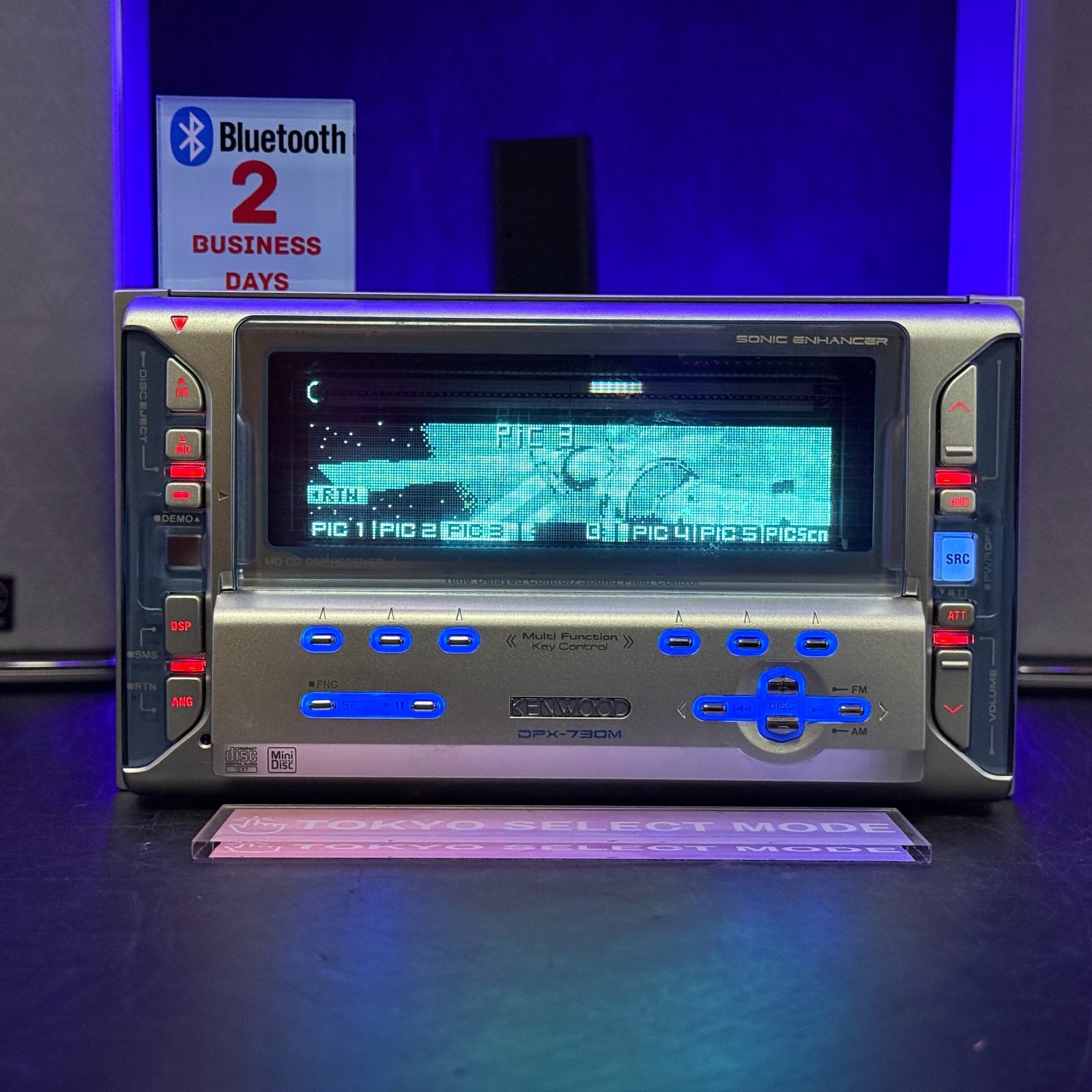 Kenwood DPX-730M 2DIN Car Audio CD MD Player Added Bluetooth JDM Tested In Stock