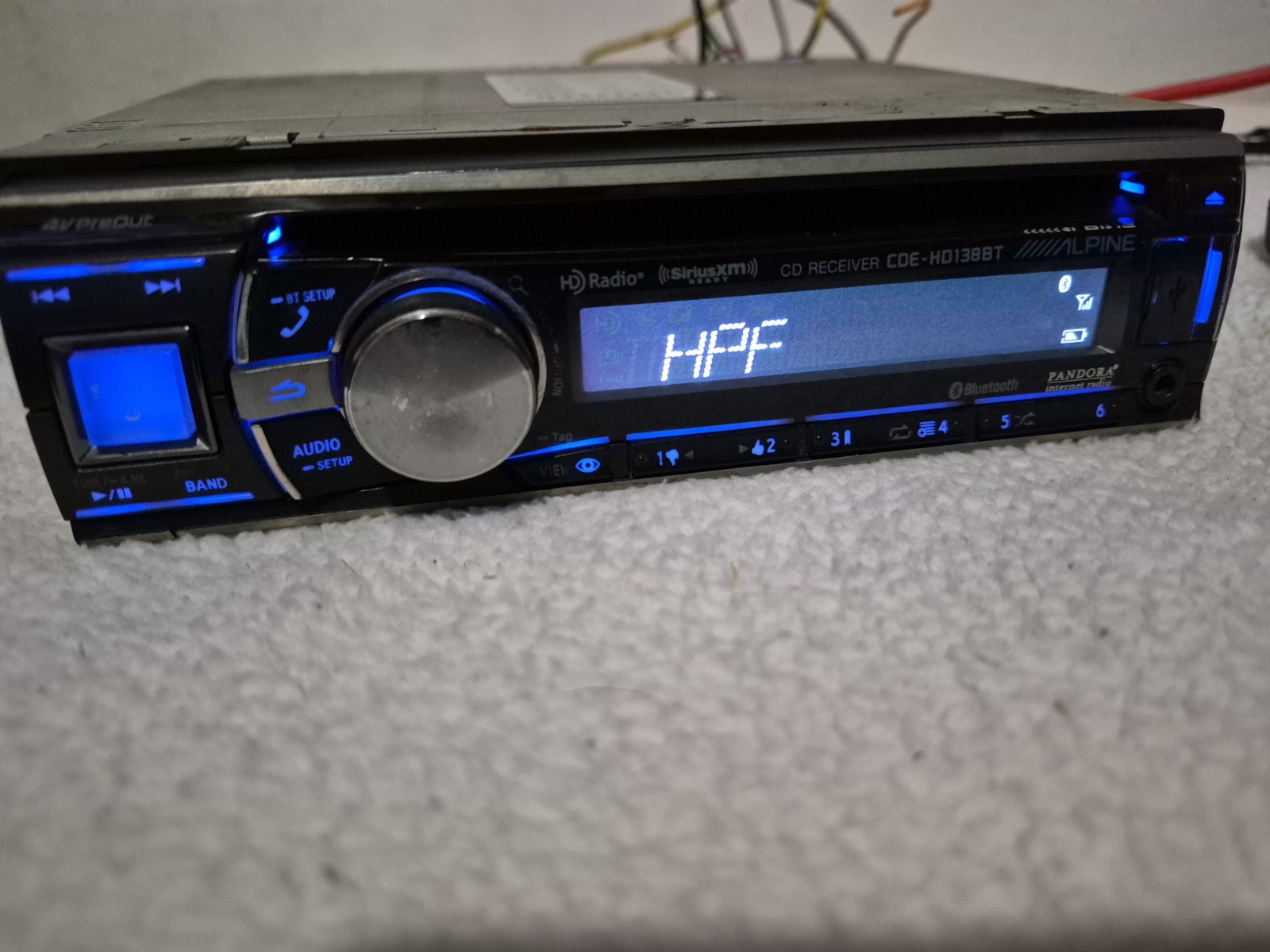 Alpine CDE-HD138BT Single Din Car Stereo w/ Case – Bluetooth CD Player Aux Usb