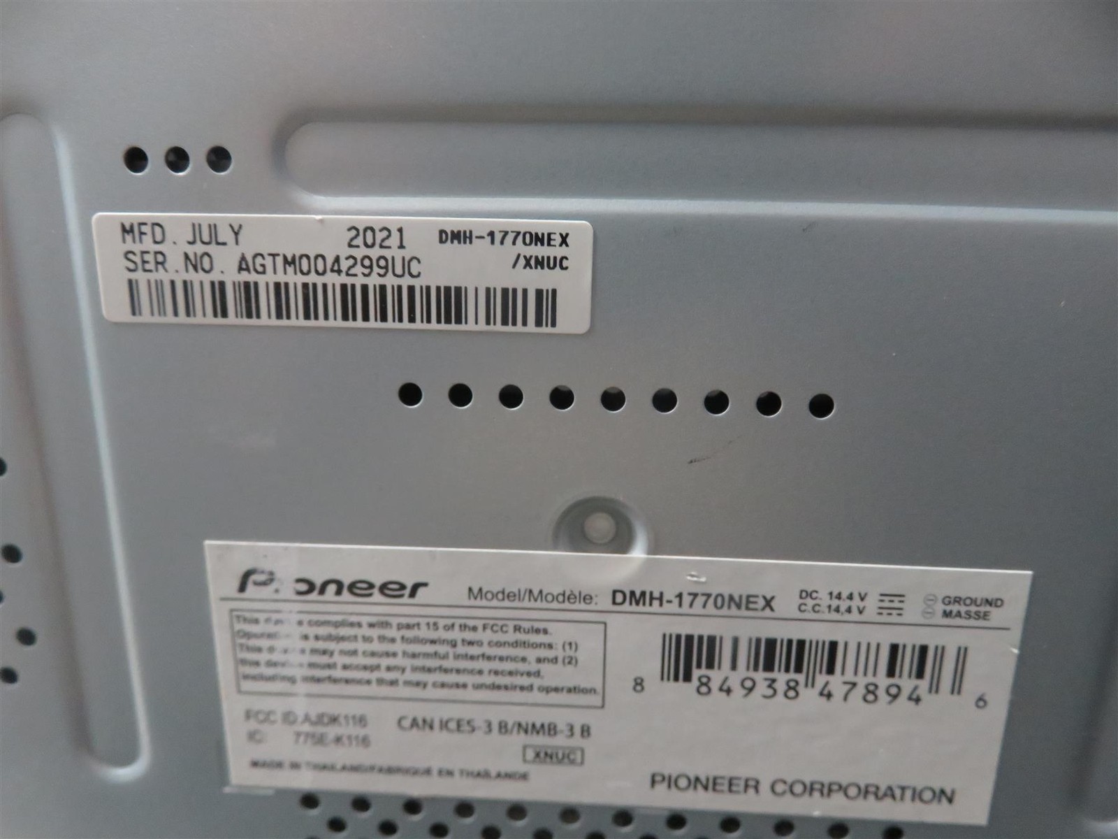 Pioneer DMH-1770NEX 6.8″ 2-Din Digital Media Receiver – Free shipping