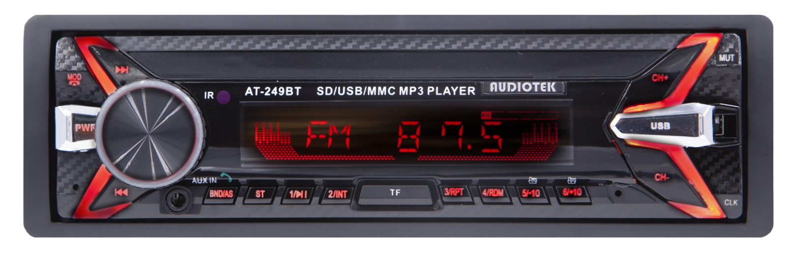 4x Hifonics ZS693 ZS653 Speakers + Audiotek AT-249BT Digital Receiver Bluetooth