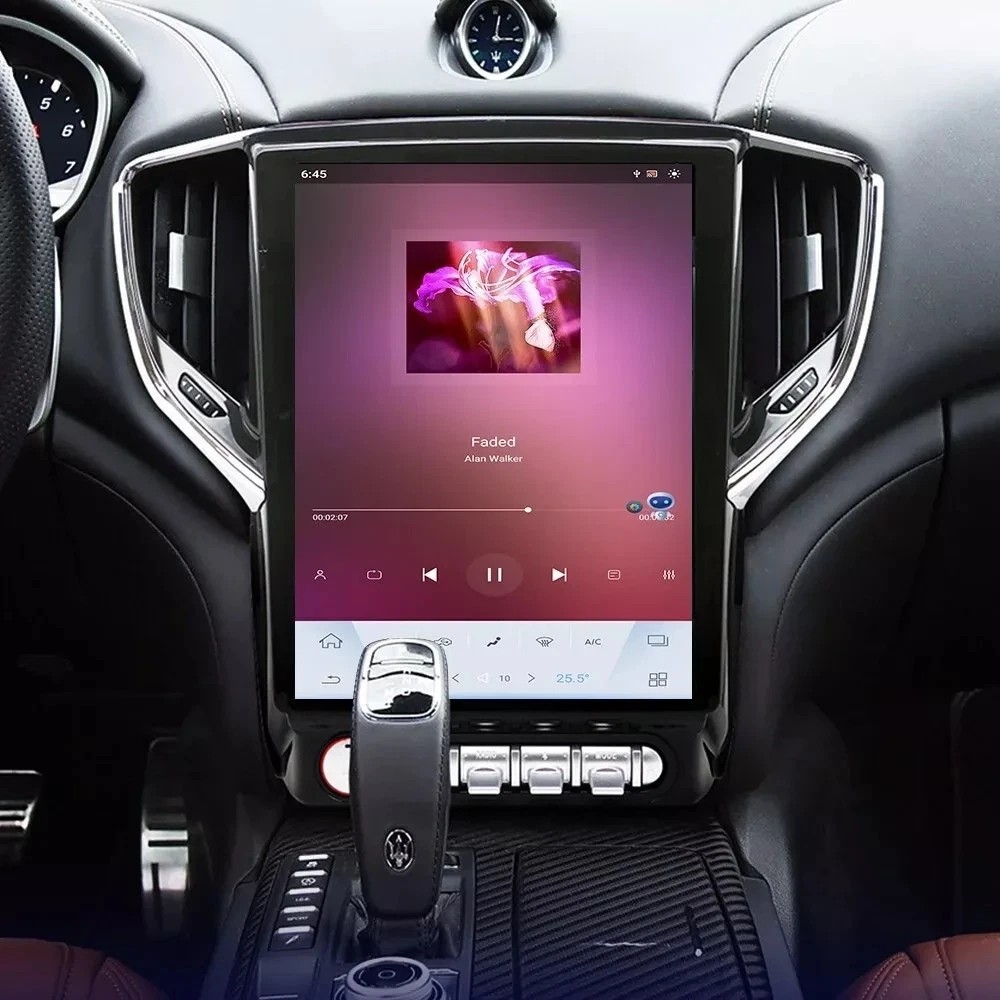 12.1″ Android Navigation Car Gps Stereo Tesla Style For Maserati Ghibli 2014~19
