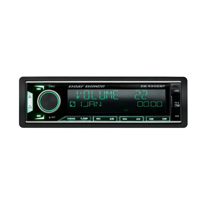 Deaf Bonce DB-530DSP 1 Din MP3 USB AUX AM FM Bluetooth Receiver Car Stereo DSP