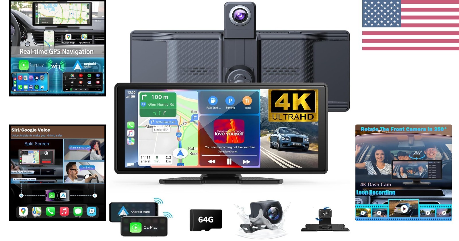 Advanced 10.26-Inch Carplay & Android Auto Screen with Dual Cameras & Wi-Fi