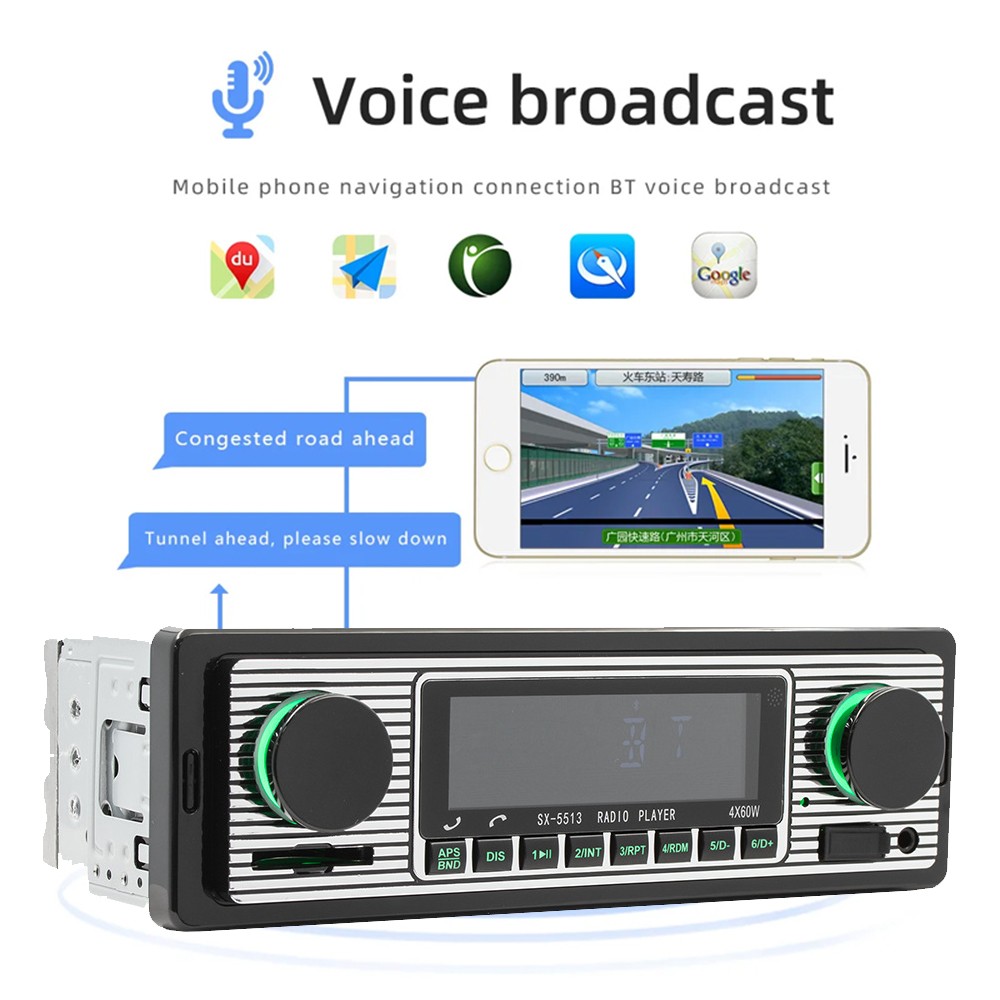 USB SD Card Hands Free Calling Smart Find My Car Bluetooth 5.0 Car MP3 Player