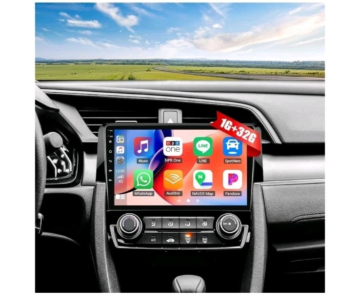 Car Stereo for Honda Civic 2016-20 carplay Android GPS Backup Camera MIC FM NAV
