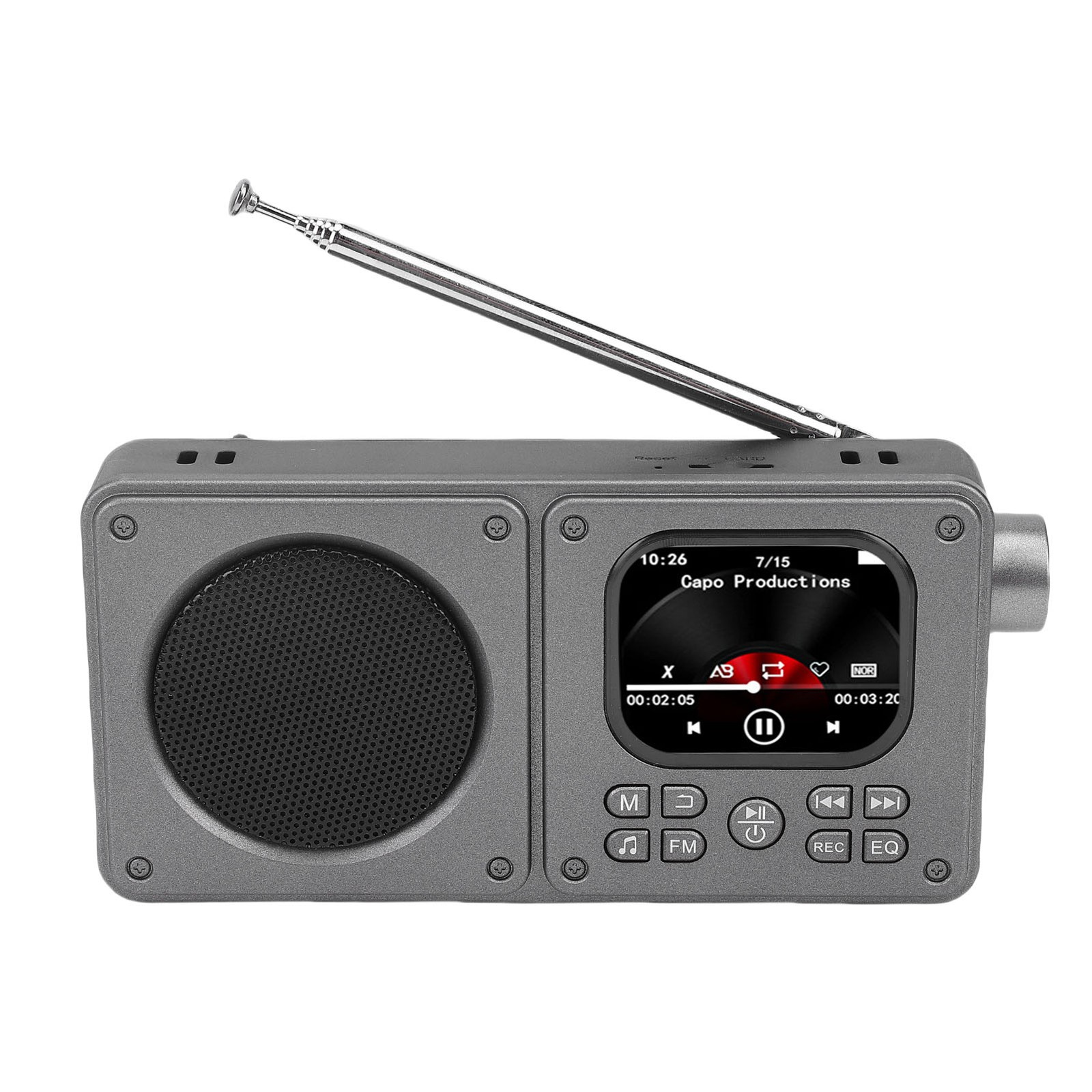 Video Radio AM FM 2.01 Inch Screen MP3 MP4 Player Bluetooth 5.4 Speaker Por FSZJ