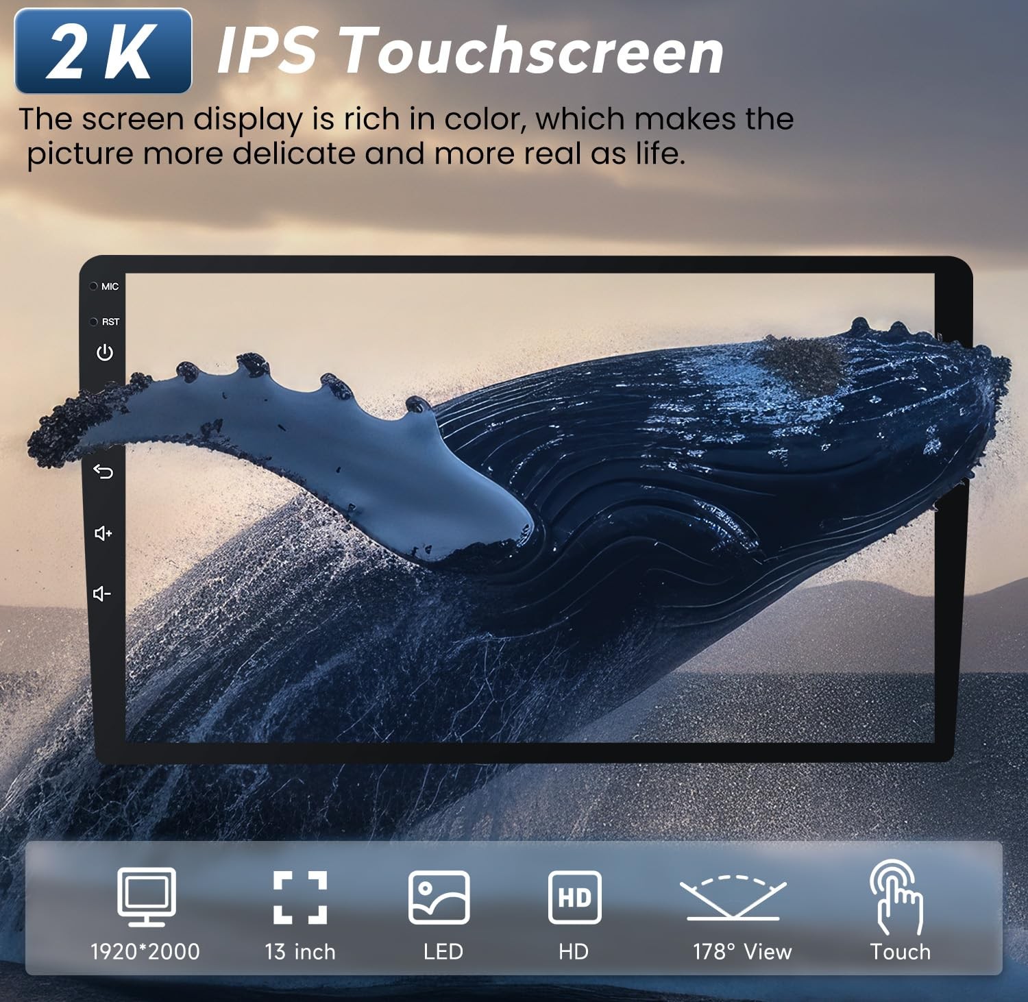 13.1” Radio Carplay Android 13 For Chevy Silverado GMC Sierra 2014-2018+Camera