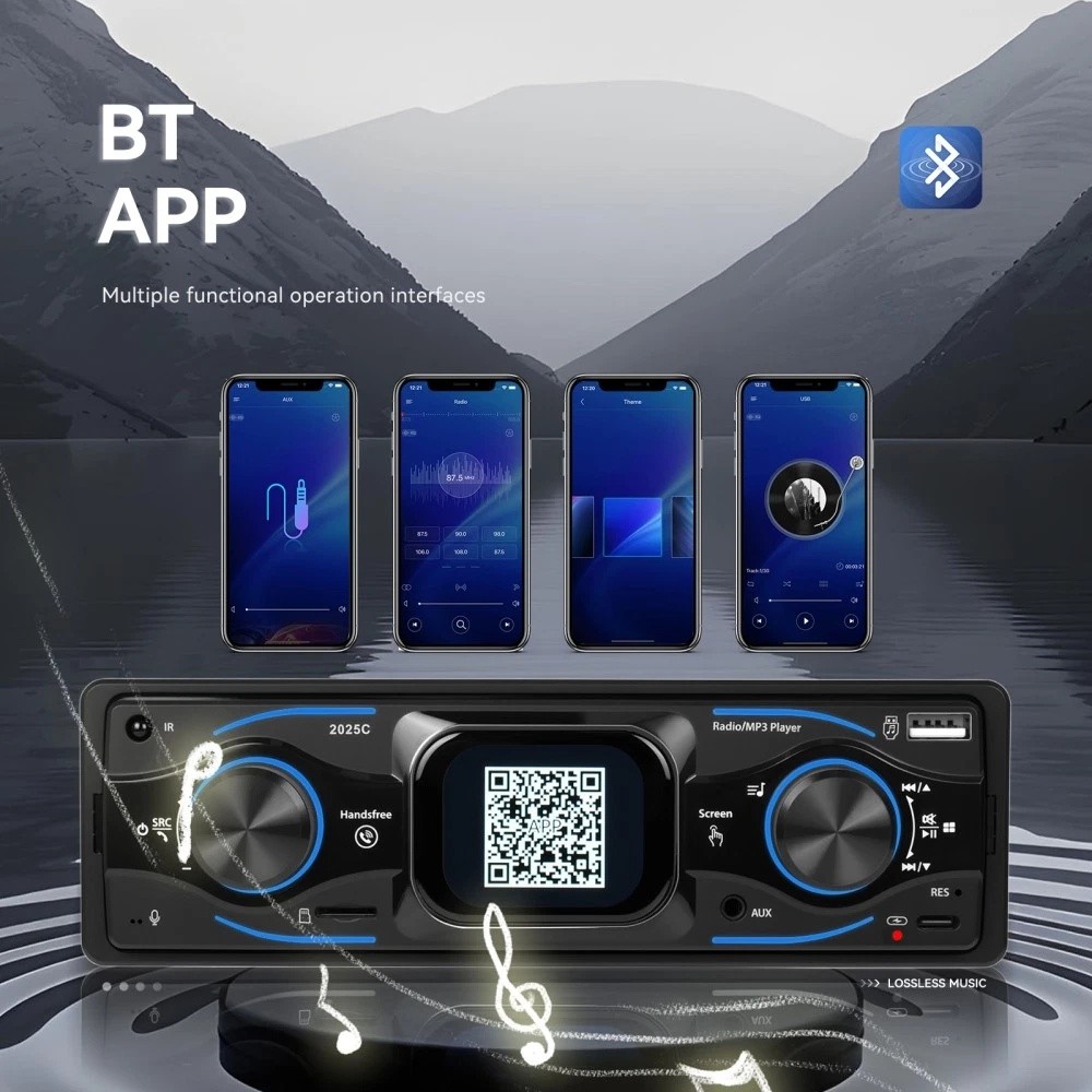 2.17 inch 1 DIN Car Stereo Radio Touch Screen Bluetooth FM MP3 Player TF USB AUX