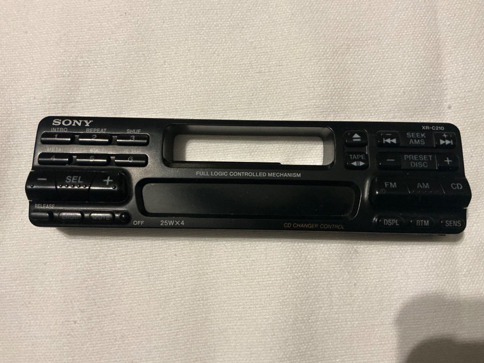 Sony XR-C210 Faceplate Car Audio Stereo Cassette Player Part Faceplate Only