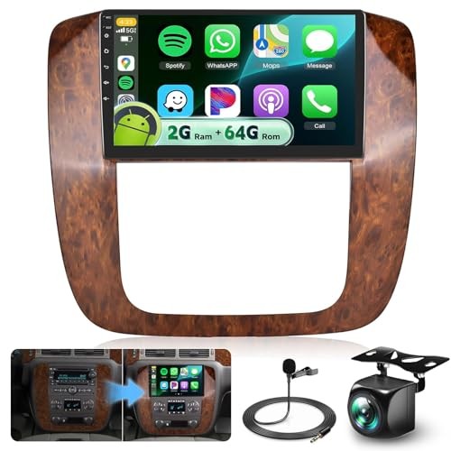 2G+64G Car Radio for GMC Yukon Tahoe Suburban Chevy Silverado 2007-2013