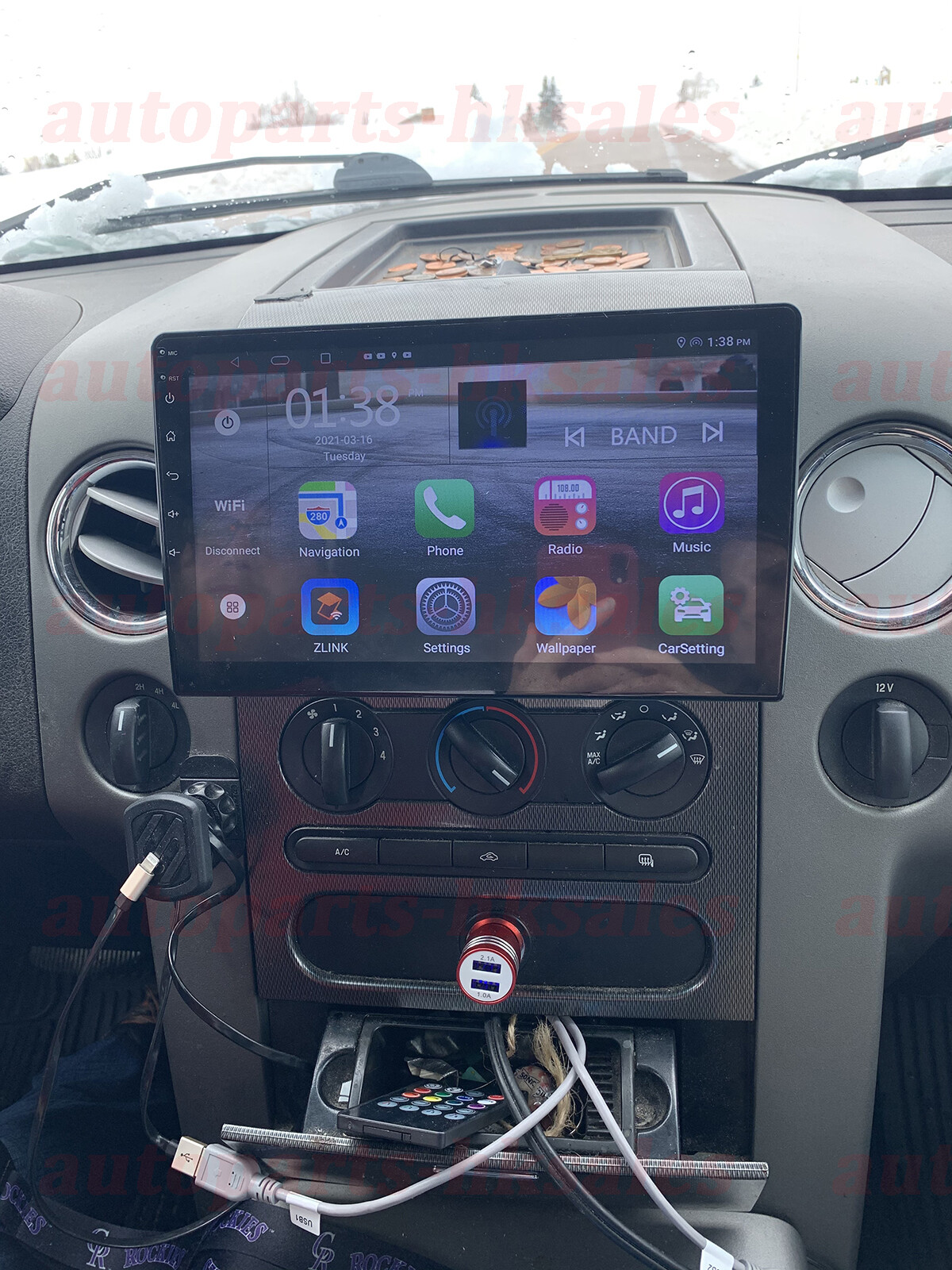 For 2004-2008 Ford F150 Car Stereo Radio GPS Navi Apple CarPlay Android 13 WiFi