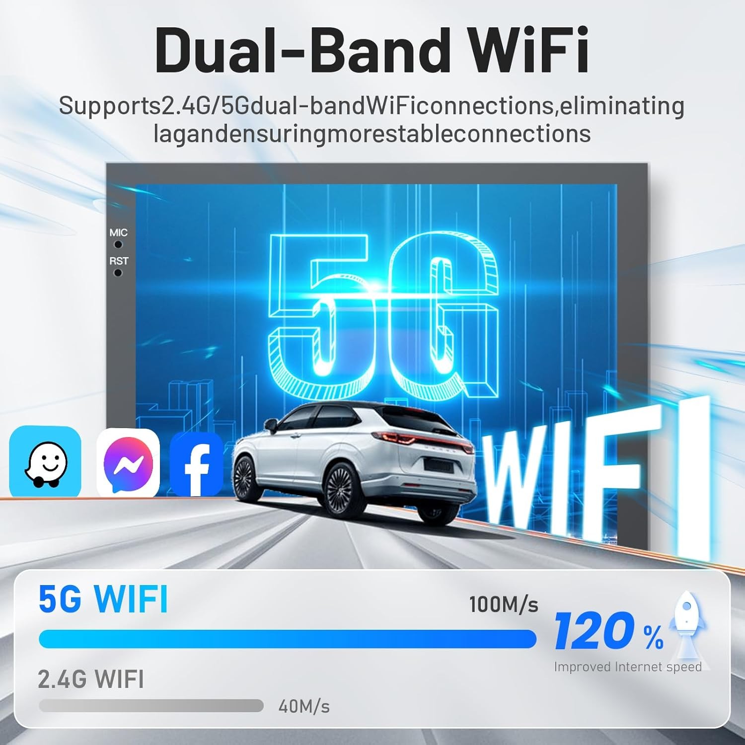 6G+128G For Ford Mustang 2015-2023 Android13 Car Radio Stereo Carplay GPS 5GWIFI