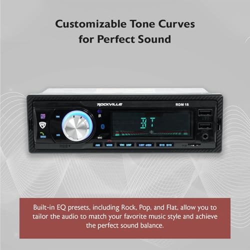 RDM18 V2 In-Dash Digital Media Car Receiver 50W – 4 Channels – Bluetooth