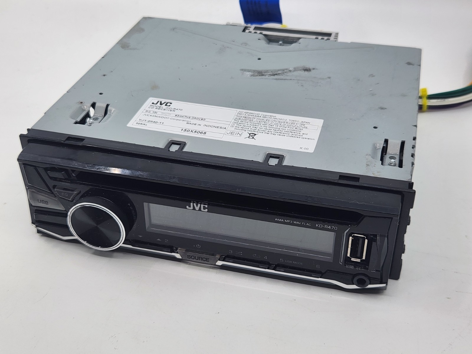 JVC KD-R470 CD Player USB WMA FLAC MP3 WAV AM FM Car Radio Aux FREE SHIPPING