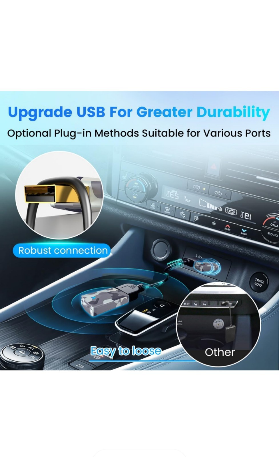Mini Carplay and Android Auto Wireless Compatible with iOS10+/Android 11+