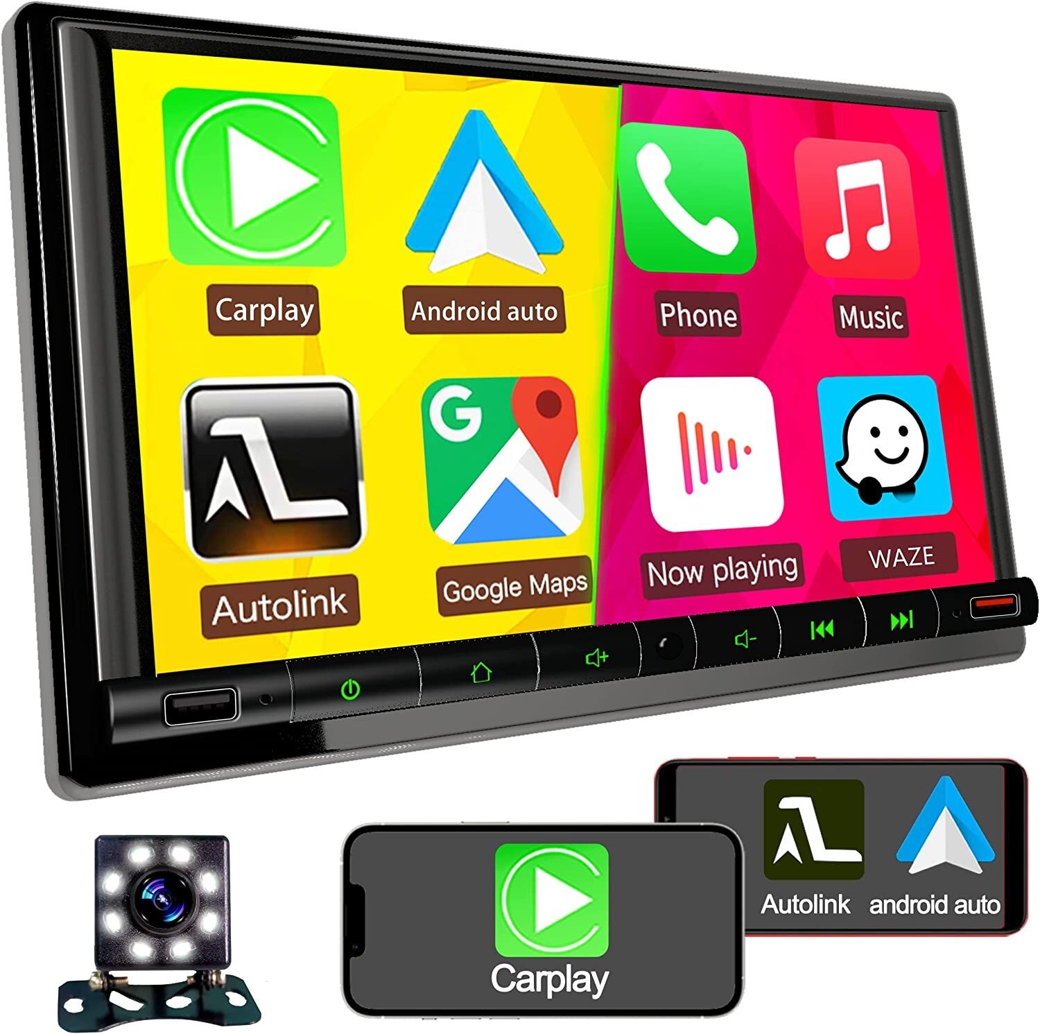 1280×720 HD Non-Glare Touch Screen Car Stereo w 30 Segment EQ,7″ Car Stereo NEW