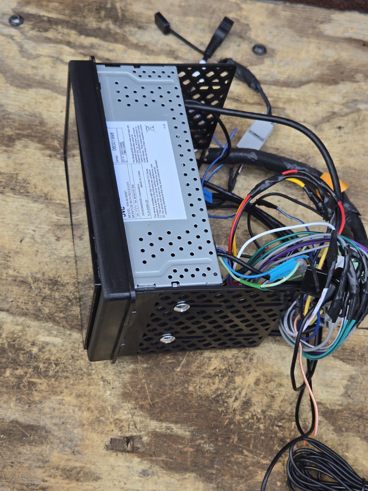 JVC KW-M180BT 6.8″ Short DMR, USB Mirroring, 1Cam, 2V,Fast Startup – Used, Good