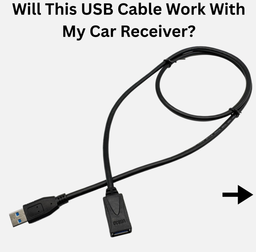 USB Extension Cable for PIONEER DMH-W4660NEX DMHW4660NEX Car Radio