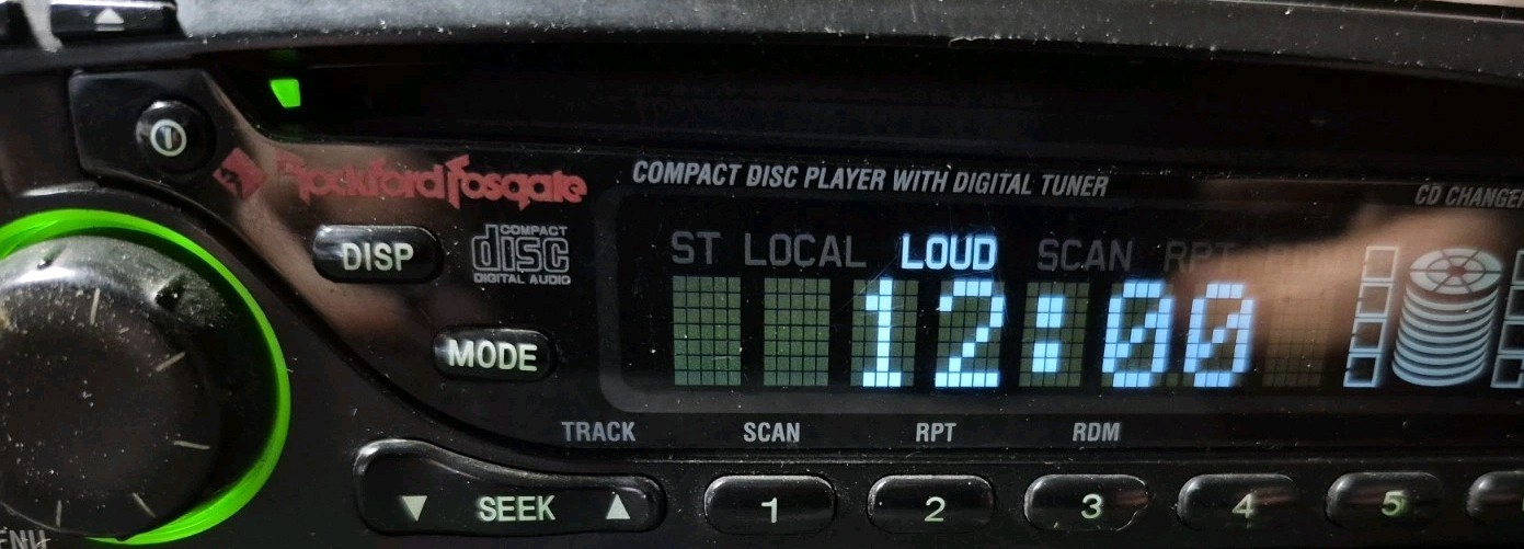 Rockford Fosgate RFX-8320 Car Audio CD PLAYER OLD SCHOOL W/Remote