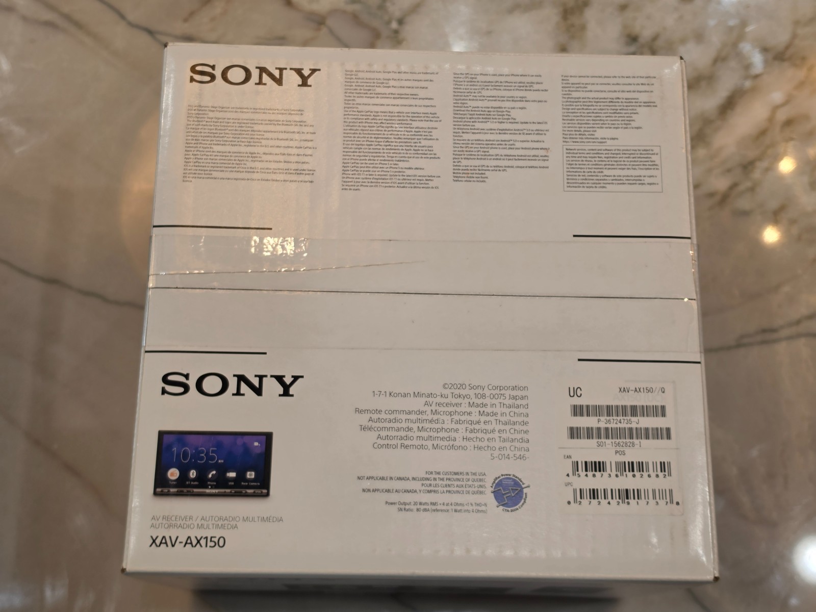 Sony XAV-AX150 Apple CarPlay/Android Auto 7″ Touchscreen-Double-DIN In-Dash Unit
