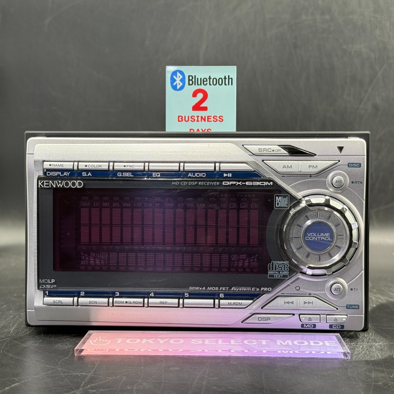 KENWOOD DPX-630M Car Audio 2DIN CD MD Added Bluetooth JDM DSP Tested In Stock