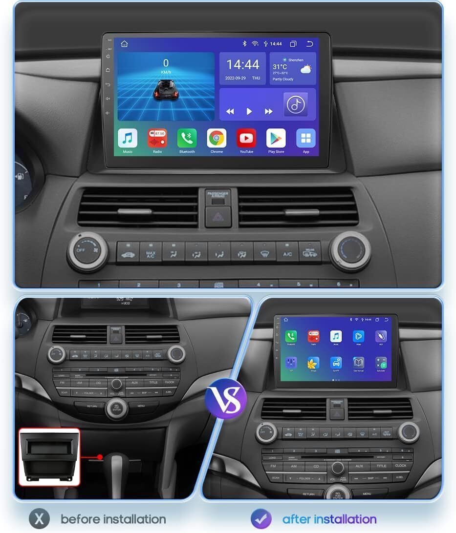 For HONDA ACCORD 2008-2013 Android Auto Apple Carplay Car Stereo GPS Navi Radio