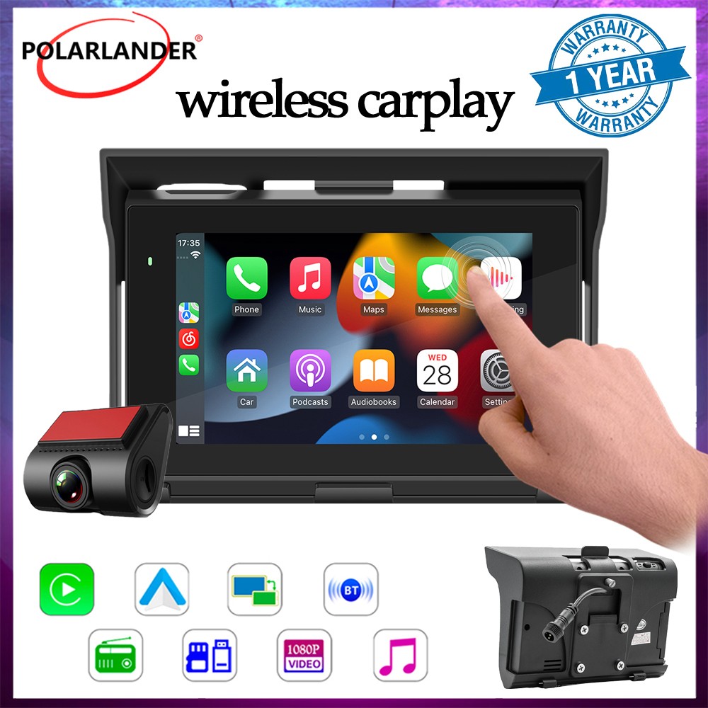 5″ Motorcycle MP5 Player DVR Support Bluetooth 5.0 Android Auto CarPlay