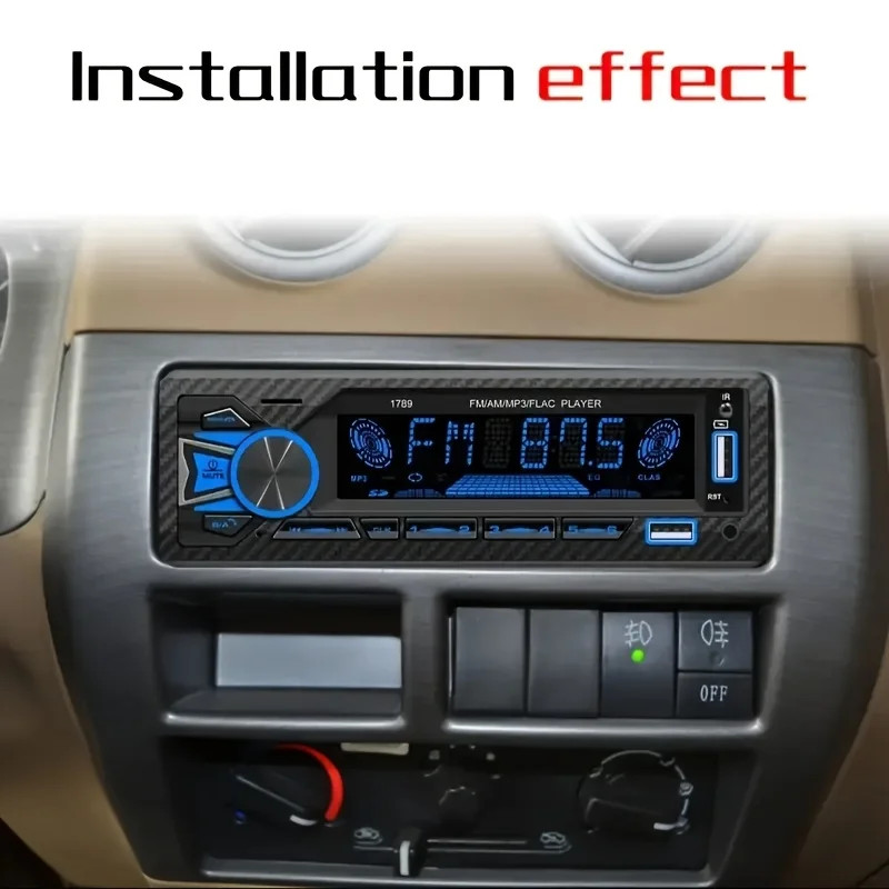 Car Stereo Single 1 DIN Radio Mp3 Player Bluetooth FM AUX IN USB TF SD Head Unit