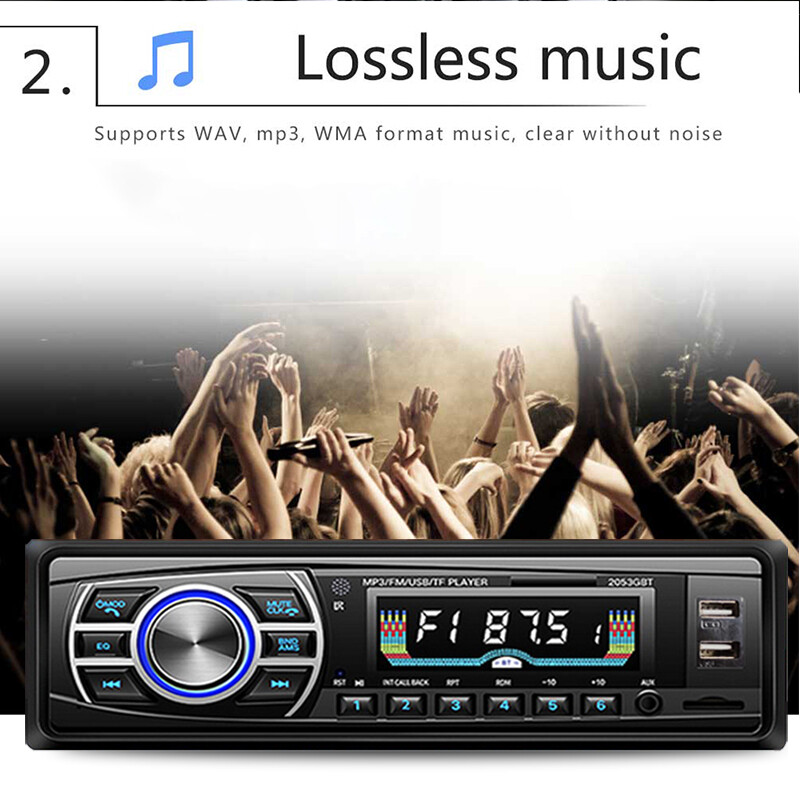 Single 1 Din In-Dash Car MP3 Player Car Radio Audio Unit Bluetooth FM/USB/AUX/TF