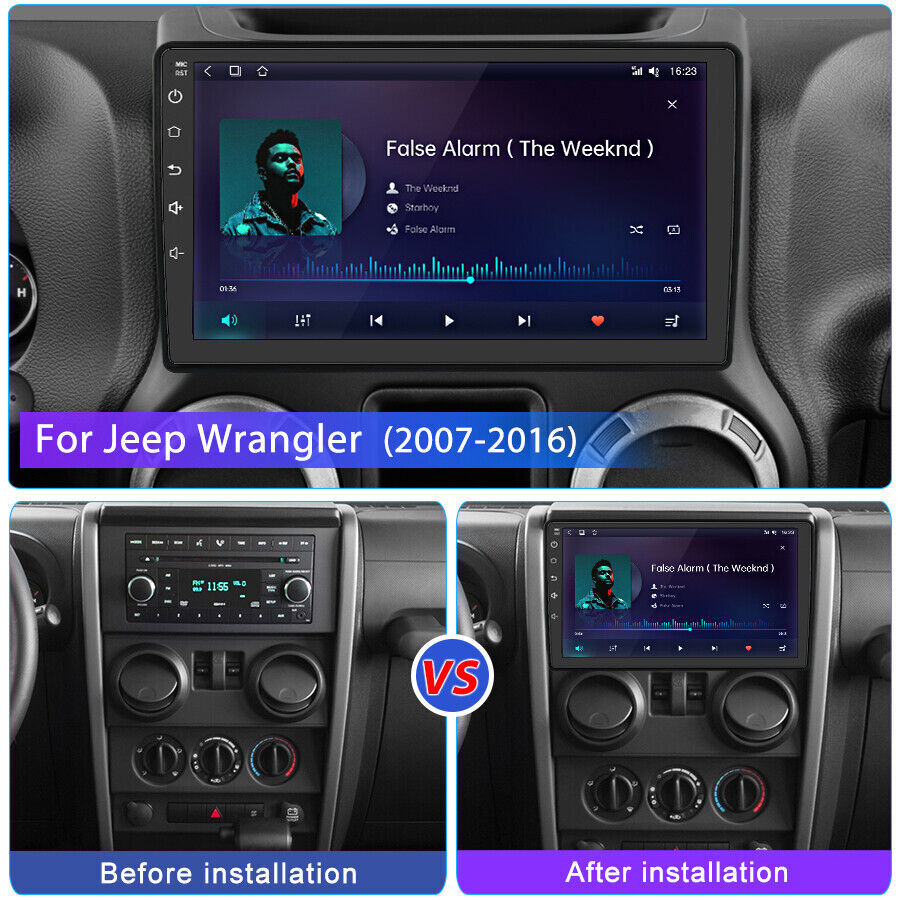 10.1″ Android13 Car Stereo Radio For Jeep Wrangler 2007-2016 GPS Navi WIFI RDS