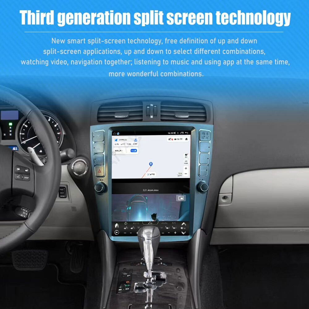 12 inch T-Style Car Stereo Head Unit Radio For Lexus IS250 IS300 IS350 2005-2012
