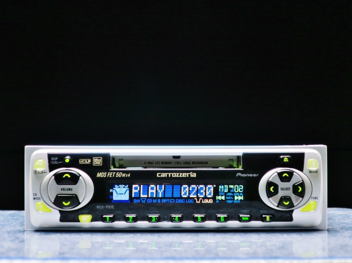 Pioneer Carrozzeria MEH-P515 1DIN MD Player MOS FET 50W×4 Car audio Stereo deck