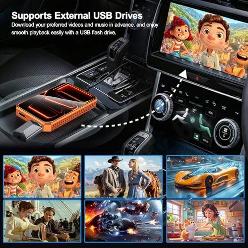 Wireless CarPlay Android Auto Adapter, Ai Magic Box with HDMI & USB Port, USB