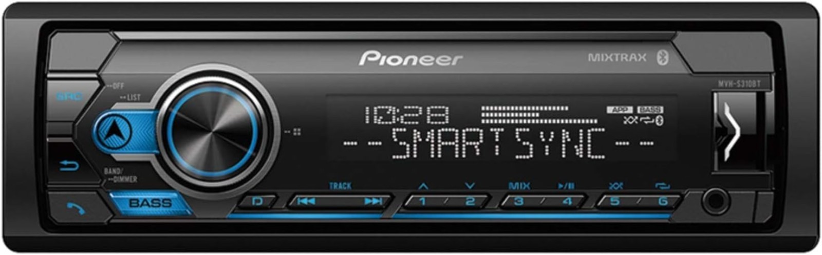 MVH-S310BT Single Din Built-In Bluetooth, MIXTRAX, USB, Auxiliary, Pandora, S…