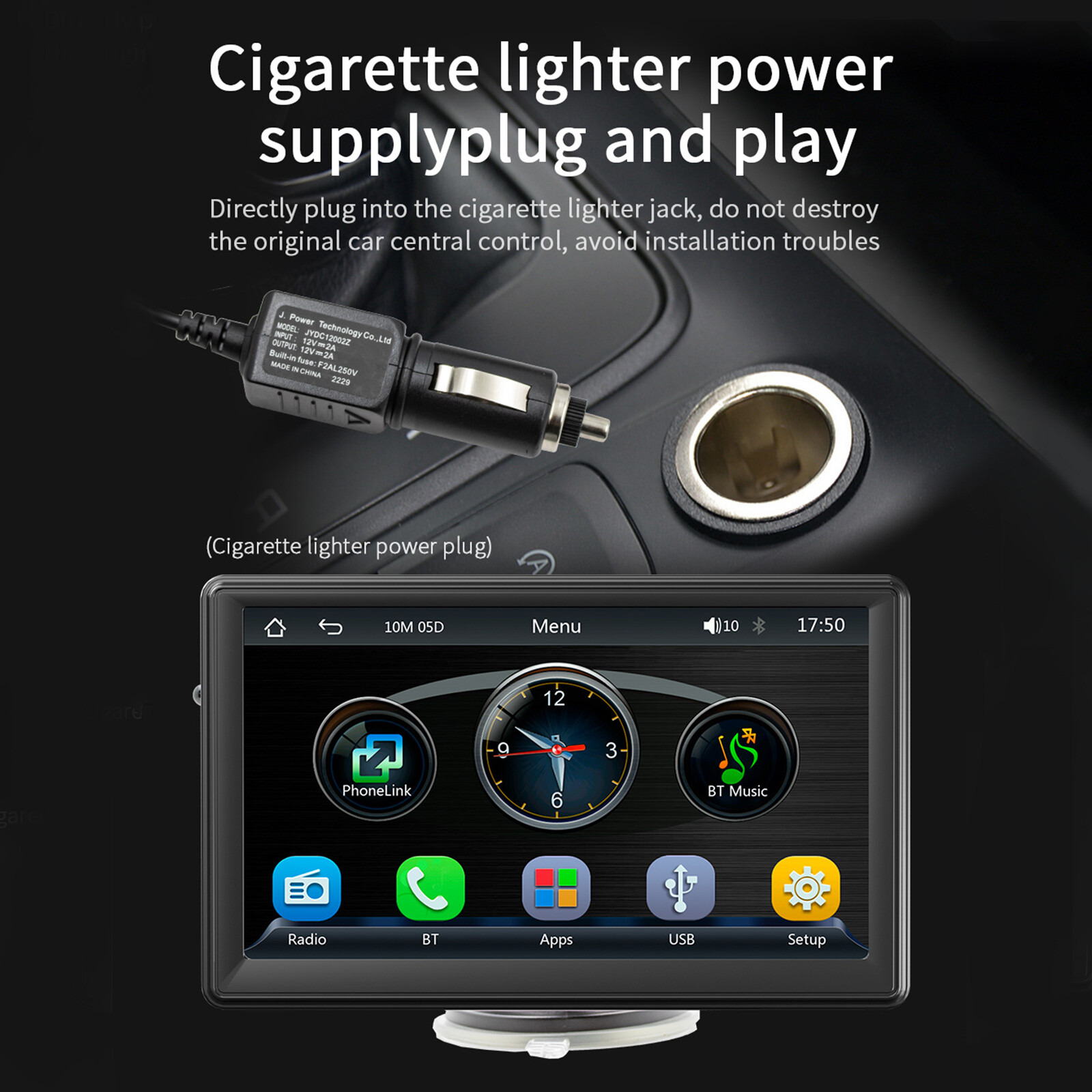 7″ Portable Wireless Carplay MP5 Player Multimedia Bluetooth Remote Control US