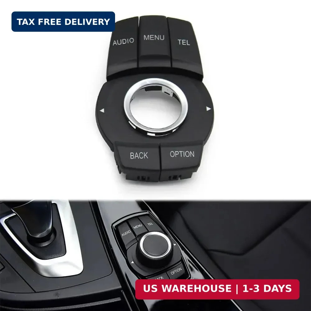 7PCS CIC i-Drive Radio Knob Button Switch Center Console Menu Cover for BMW F30