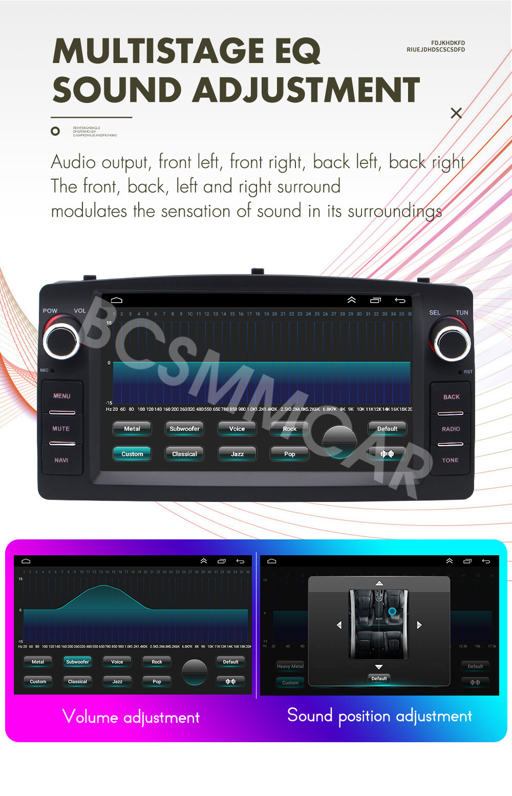 Fit For Toyota Corolla 2003-2008 Double Din Car Stereo Touch Screen Radio Player