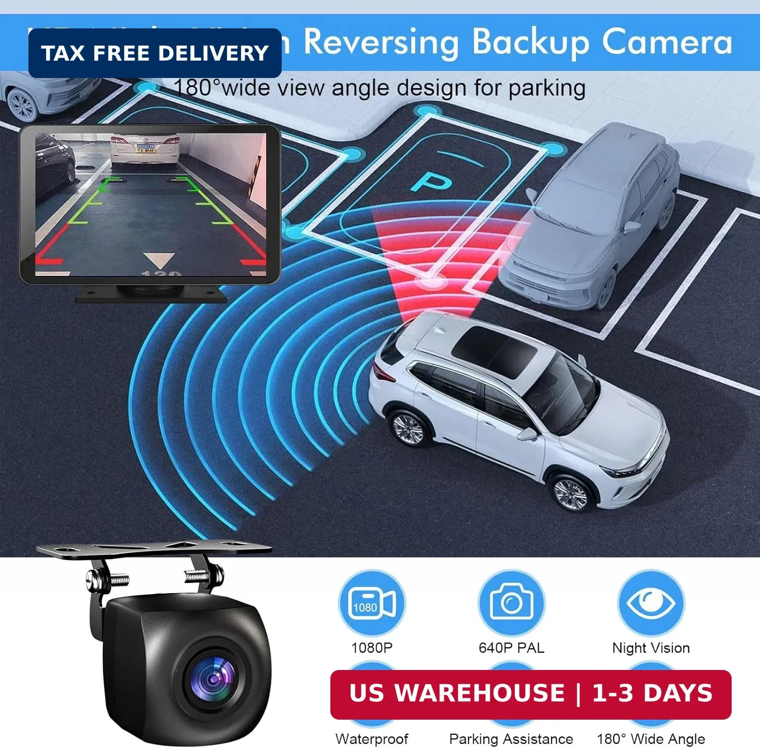 7″ Equipo de sonido para coche de doble DIN con pantalla táctil inalámbrica FAST