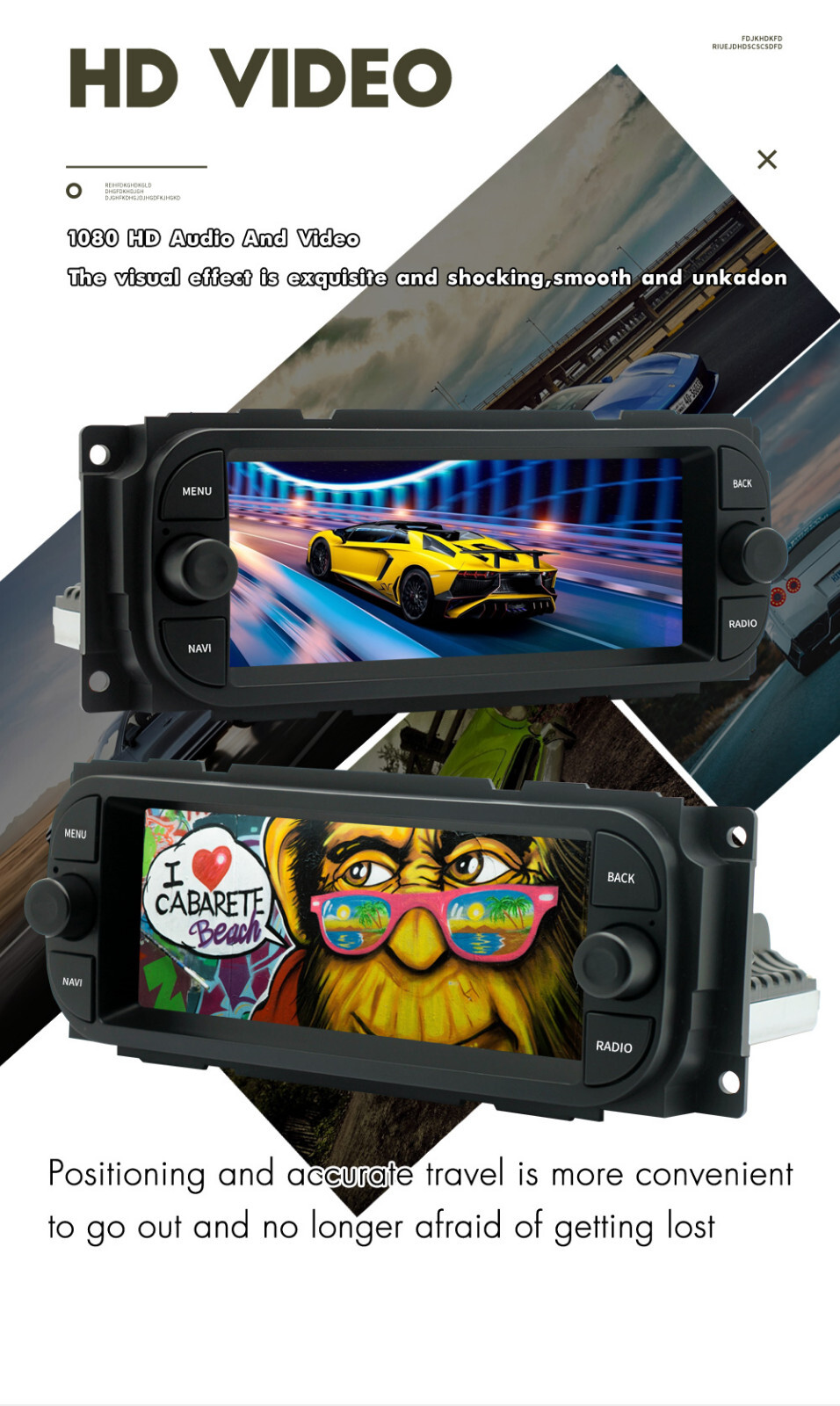 1 Din Car Stereo Radio BT Head Unit W/Cam Fit For Dodge Caravan/Dakota 2001-2004