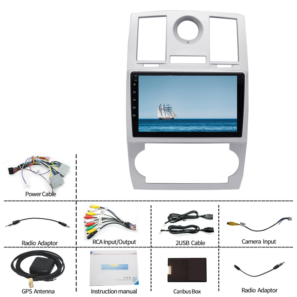 For Chrysler 300C 300 C 2004-2007 WIFI Carplay Android 13.0 Car Stereo Radio GPS