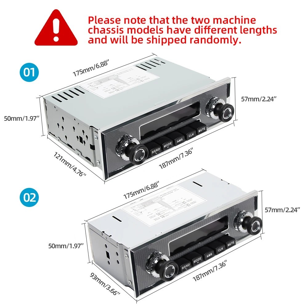 1 Din Car Radio MP3 Player Classic Car Retro Audio Stereo Support FM AUX EQ USB
