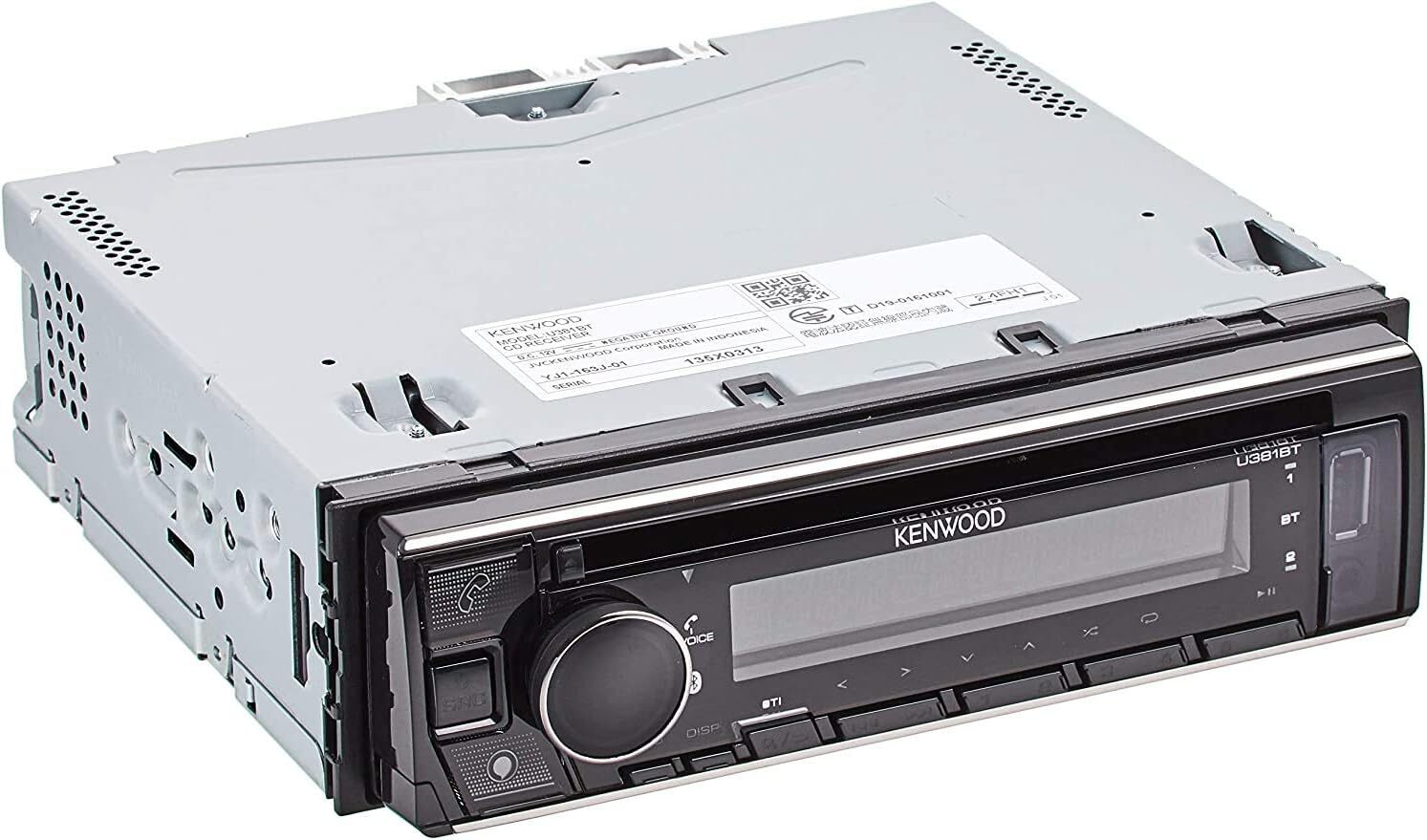 Kenwood 1DIN Receiver U382BT MP3 WMA AAC WAV FLAC Compatible CD USB iPod NEW