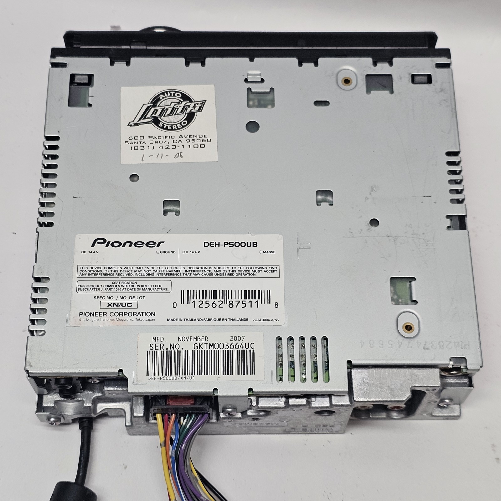 Pioneer Premier DEH-P500UB Single Din Car Stereo Radio Receiver W/HARNESS TESTED