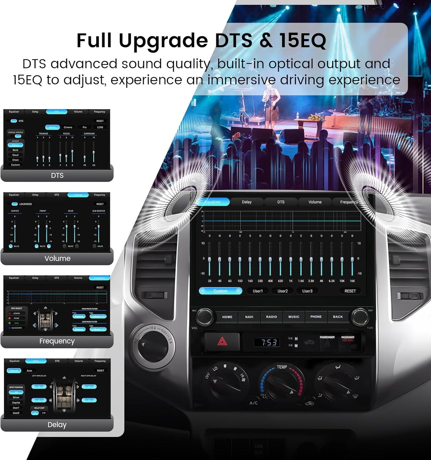 Dasaita 10.2″ Vivid Android 13 Car Radio for Toyota Tacoma 2005-2015 Gyroscope
